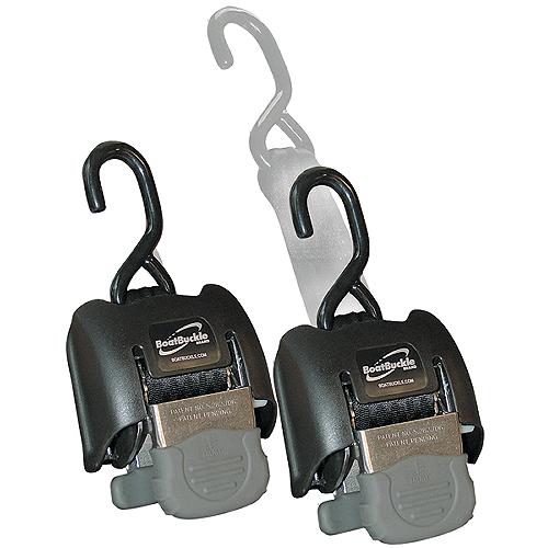 BoatBuckle G2 Retractable Transom Tie-Downs Stainless Steel Up to 43" (2 Per Pack).