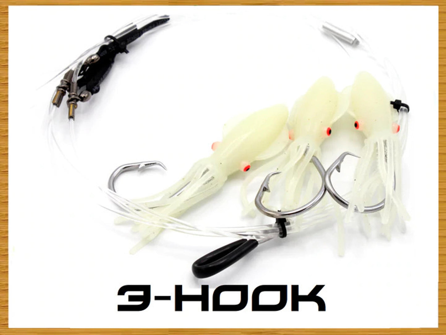 Tormenter Squid Deep Drop Rig - Carbon 3 Hook