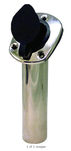 Invincible Marine BR52224 Rod Holder Flush Mount Stamped 316 Stainless Steel 30 Degree.