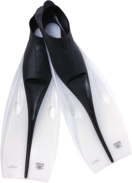 Calcutta Slip on Swim Fins Size 11-12 Clear/Black. (BR57642)