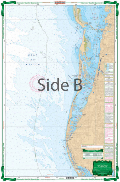 Waterproof Charts Clearwater Beach to Egmont Key Large Print Navigation Chart 31E Map