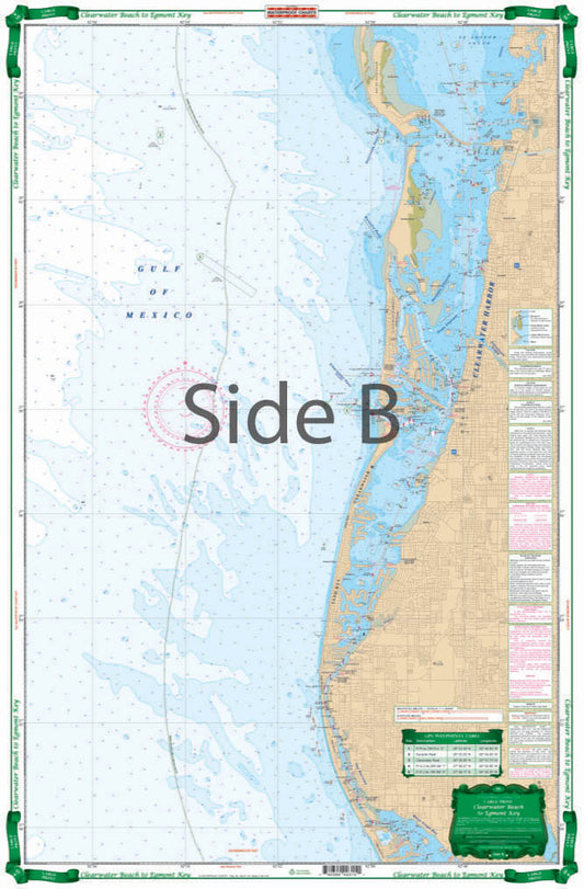 Waterproof Charts Clearwater Beach to Egmont Key Large Print Navigation Chart 31E Map