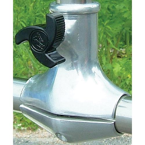 Taylor Made Stainless Steel Rail Mount Flagpole Socket for 1" Diameter Flag Poles.