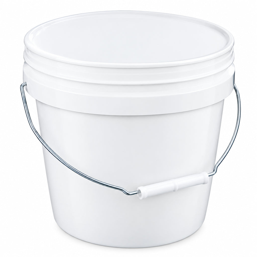 Encore 3-1/2 Gallon Plastic Industrial Pail, White.