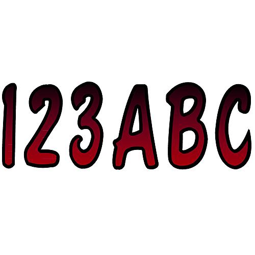 Hardline Series 200 Registration Kit, Cursive Font with Top to Bottom Color Gradations. (Includes 4 Sets of 3" A-Z, 0-9)