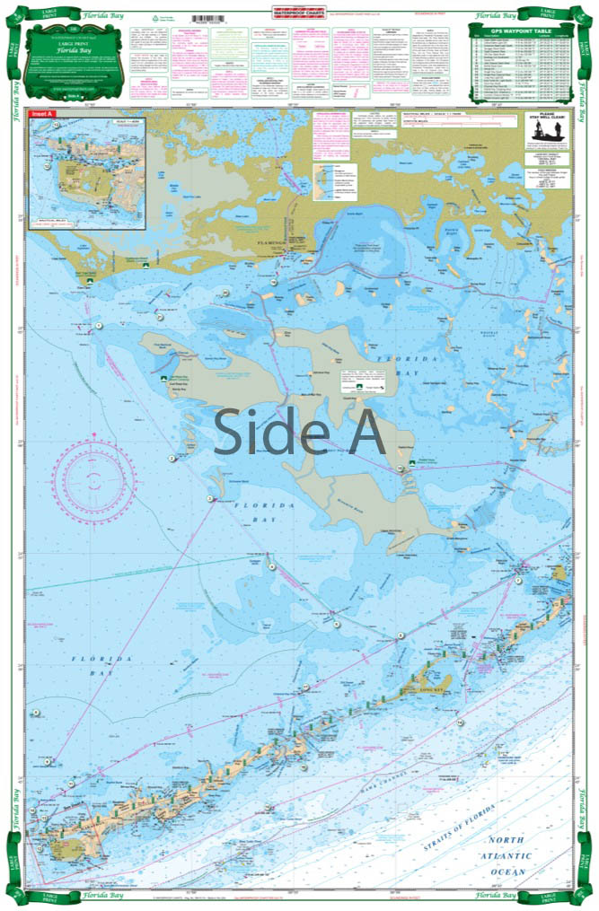 Florida Bay Large Print Navigation Chart 33E Map