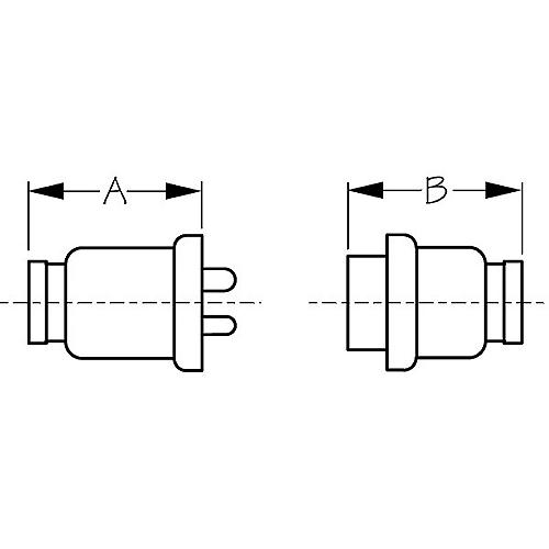 Sea-Dog 4261621 Polarized Molded Electrical Connector, 2-Pin.