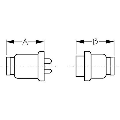 Sea-Dog 4261621 Polarized Molded Electrical Connector, 2-Pin.