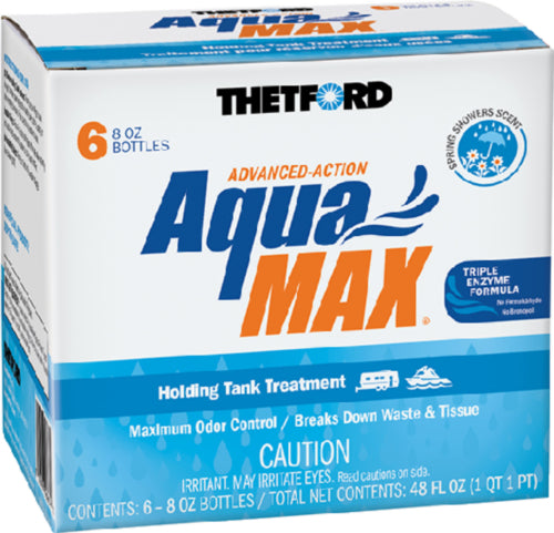 Thetford Aquamax® Holding Tank Treatment, 6-Pack 8oz Liquid, Spring Showers Sent