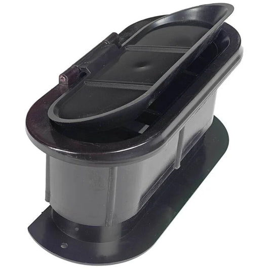 Marine East Black Oval Scupper with Lid ME6152