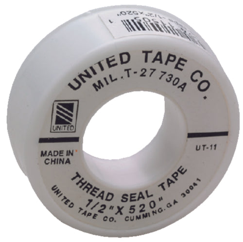 Pipe Tape, 1/2" x 43' Teflon White