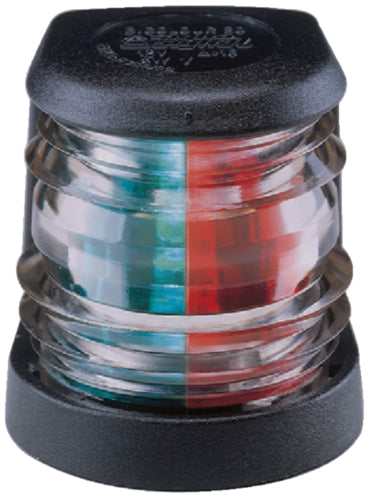 Aqua Signal 20100 Series 20 12V Navigation Light for Power Boats Up to 39', Bi-Color Deck Mount, Black.