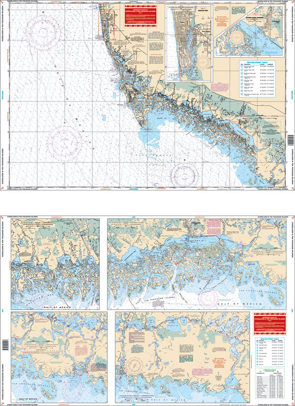 Waterproof Charts Everglades and Ten Thousand Islands Navigation Chart 41 Map