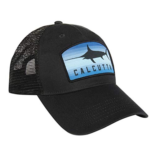 Calcutta 5 Panel Mesh Cap Black Brim and Crown Black Mesh Swordfish Patch