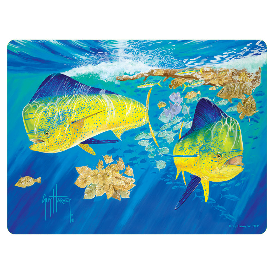 Guy Harvey - Mahi Tempered Glass Cutting Board