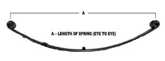 1-Leaf Double-Eye Spring for 3,000-lb Trailer Axles - 25-1/2" Long.