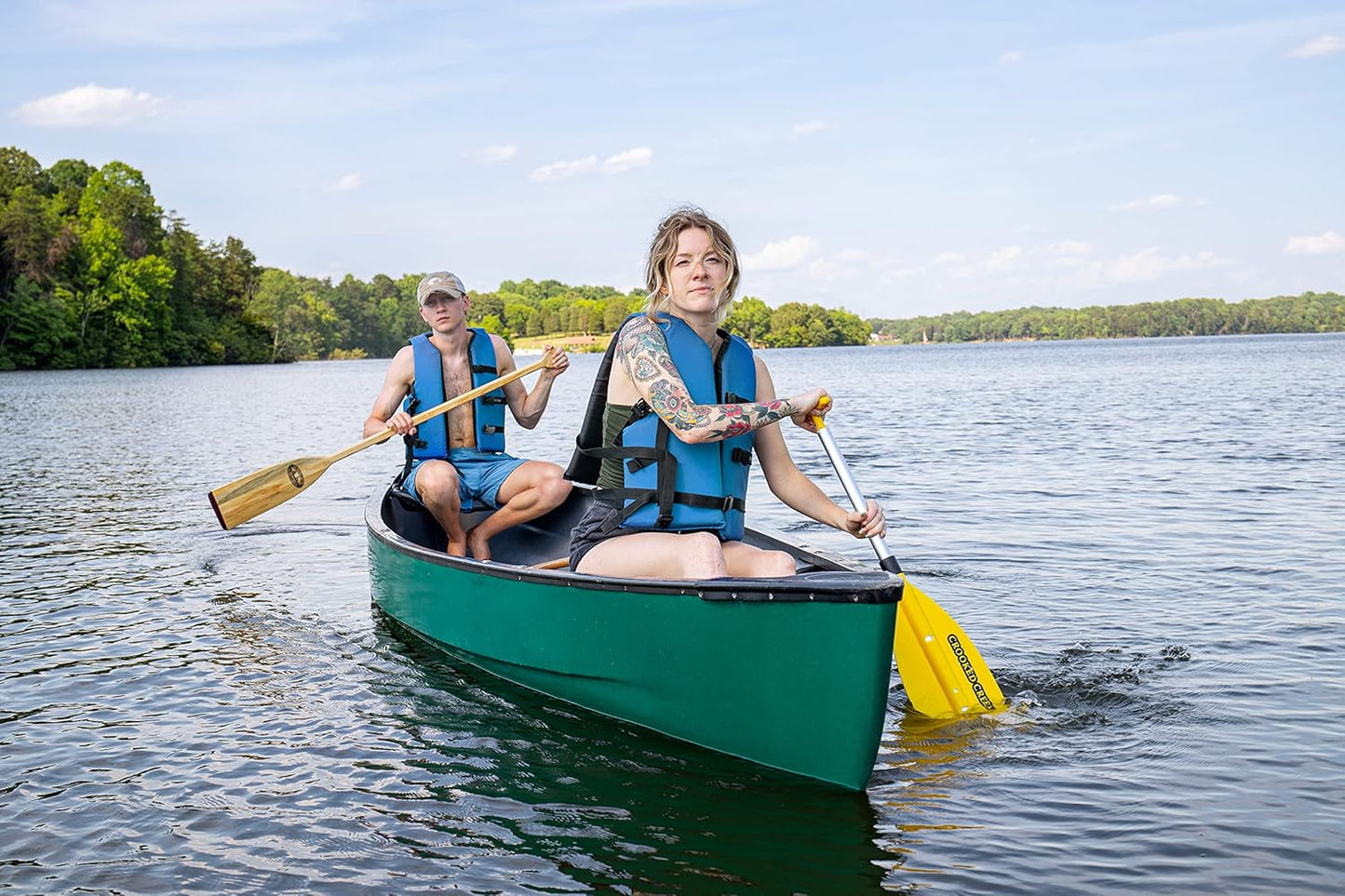 6' Clear Wooden Canoe Paddle (50435) by Crooked Creek®.