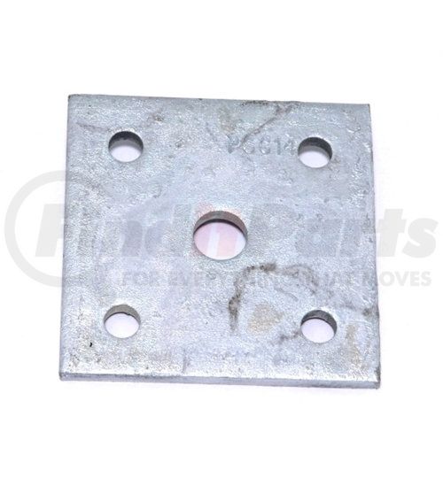 WaterLand Axle Tie Plate Flat Galvanized 5-Hole 4" x 4" Inch.
