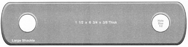 WaterLand Aluminum Plate 1-1/2" x 6-3/4" - 2-Hole.
