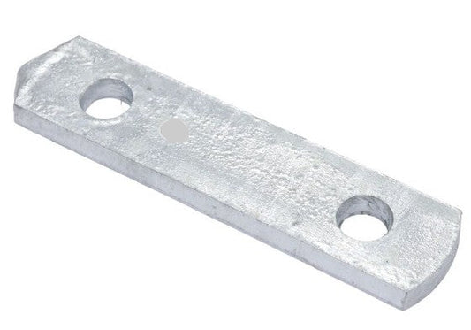 WaterLand Galvanized 2-Hole Channel Plate - 1/4'' x 1.5'' x 6.13'.
