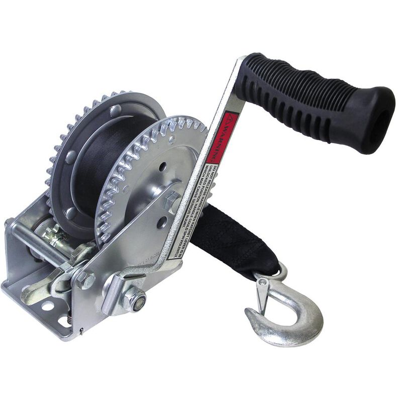 Dutton Lainson Hand Winch - TUFFPLATE Finish - 2 Speed - Direct Drive - 2,000 lbs & 20' Strap
