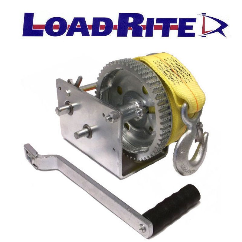 Dutton-Lainson 2-Speed Heavy Duty Trailer Winch 3,200 Lbs. w/20 ft Strap 10" Manual Handle Crank.