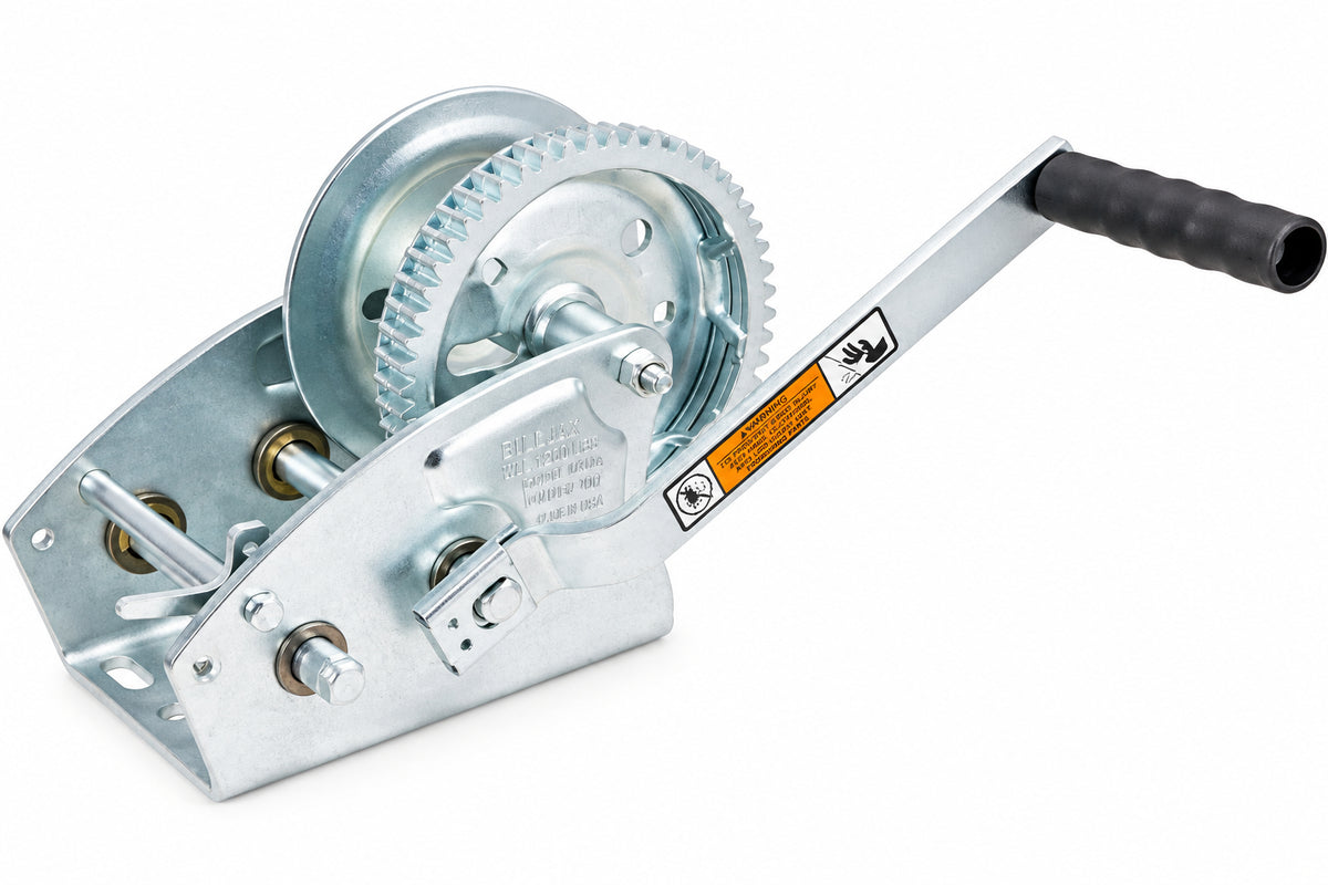 Dutton-Lainson 2-Speed Heavy Duty Trailer Winch 3,200 Lbs. w/20 ft Strap 10" Manual Handle Crank.