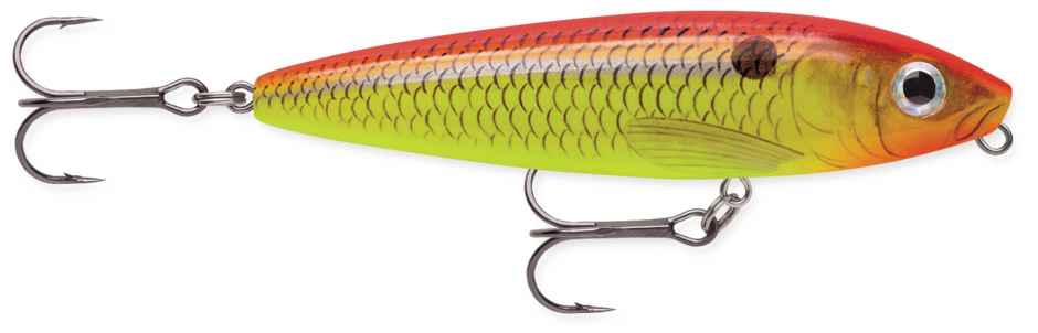 Rapala Skitter Walk BODY LENGTH: 3-1/8" (SW08) WEIGHT: 7/16 oz. Floating