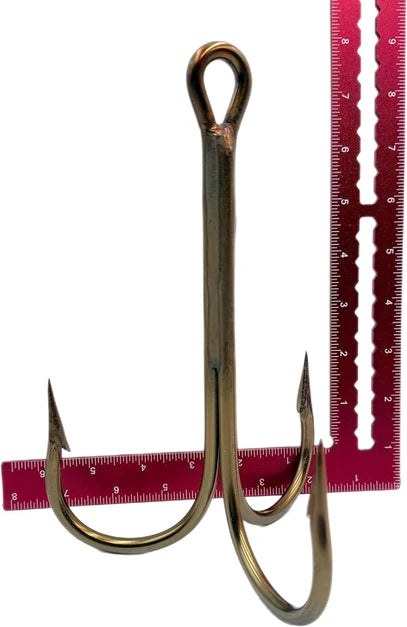 Mustad 3551 Bronze Gator Hook 20/0 Treble Hook Each Bridge Gaff Snagging