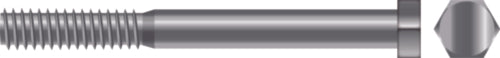 SeaChoice Cap Screw - Hex Head, 1/2"-13 x 2-1/2" Stainless Steel.