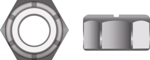 SeaChoice Nylon Insert Locknut - 10-24 18-8 Stainless Steel