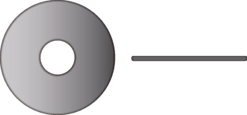 SeaChoice Stainless Fender Washer #10, .050" Thick, OD 3/4" 18-8 Stainless Steel.