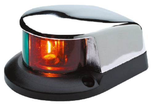 SeaChoice 05021 Chrome Plated Zamak Bi-Color Bow Navigation Light.