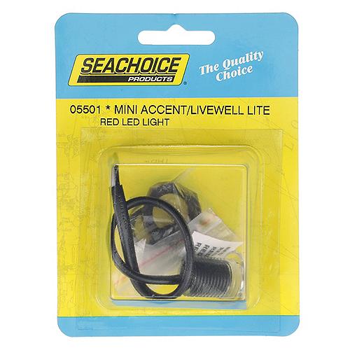 SeaChoice 05501 LED Mini Accent Livewell Light, Red.