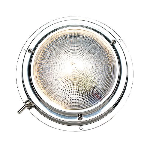 SeaChoice Polished Stainless Steel Bright White Dome Light.