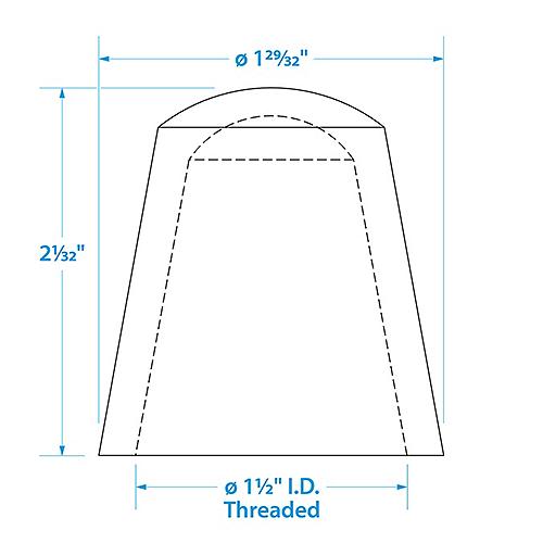 SeaChoice Anti-Glare Replacement White Globe for Attwood Series.