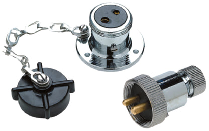 SeaChoice Waterproof Boat Deck Connector, 2 Prong Plug, 3 Amps at 12V.