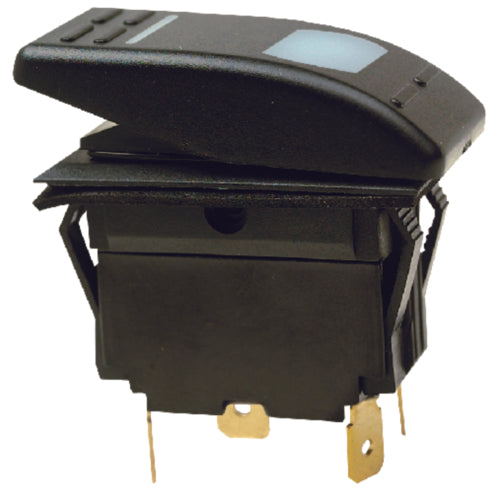 SeaChoice Illuminated Rocker Switch SPDT On-Off-On 5 Blade.