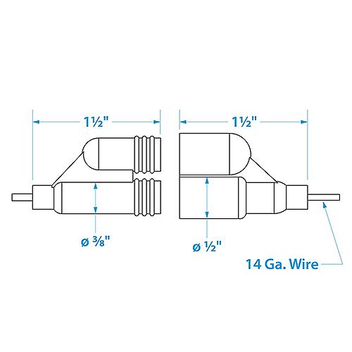 SeaChoice Watertight In-Line Fuse Holder with Spare (2 Fuses Included).