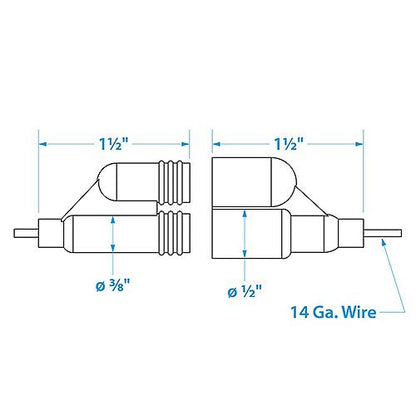 SeaChoice Watertight In-Line Fuse Holder with Spare (2 Fuses Included).