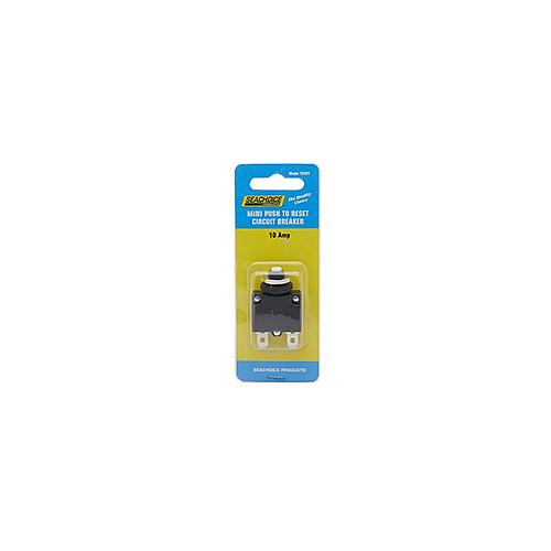 SeaChoice Mini Push to Reset Circuit Breaker, 10 Amp.