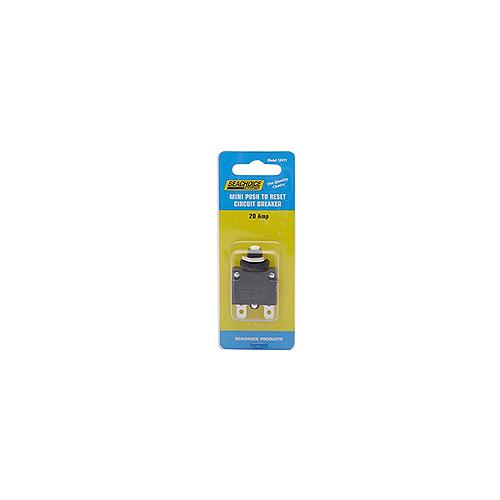 SeaChoice Mini Push to Reset Circuit Breaker, 20 Amp.