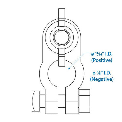 SeaChoice Battery Terminal Set (Includes 3/8" Positive and 5/16" Negative).