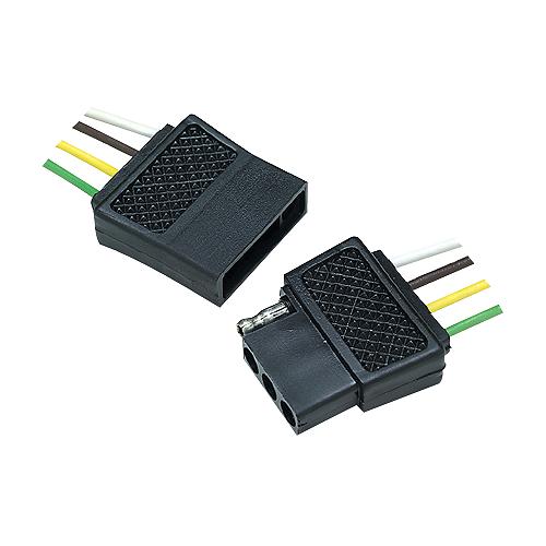 SeaChoice 4 Pole Flat Trailer Connector Set includes Car Side and Trailer Side.