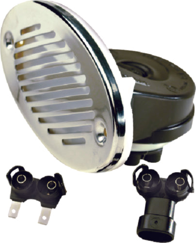 SeaChoice Hidden Boat Horn, 12 Volt, ABYC and NMMA Standard - Stainless Steel Cover.
