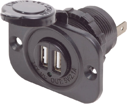 SeaChoice 14999 Dual USB Charger - 12 Volt.