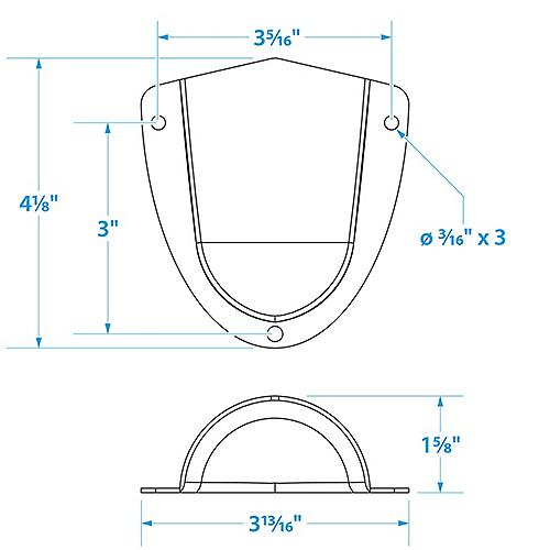 SeaChoice Clam Shell Ventilator Stainless Steel 3-3/4" x 3-3/4" x 1-7/8".