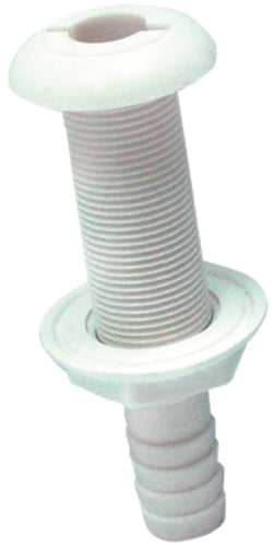 SeaChoice Extra Long Plastic Thru-Hull, White 1-1/8" Inch - White.