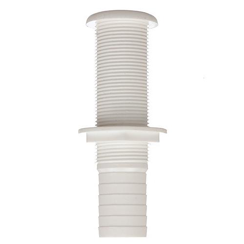 SeaChoice Extra Long Plastic Thru-Hull, White 1-1/8" Inch - White.