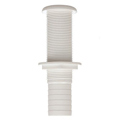 SeaChoice Extra Long Plastic Thru-Hull, White 1-1/8" Inch - White.
